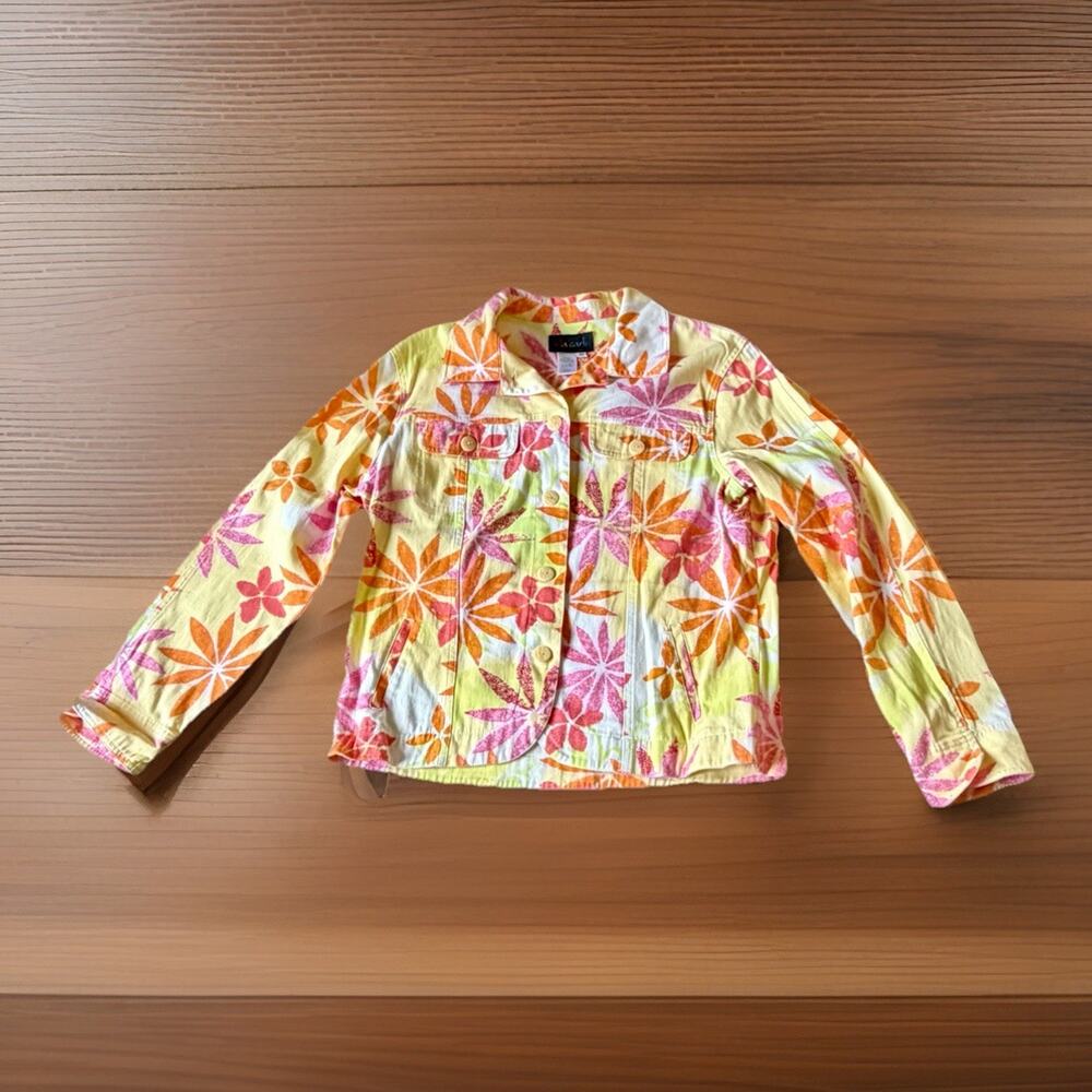Y2k Ala Carte Floral Jacket Grandma Core Retro Mod Dopamine Momcore Size M